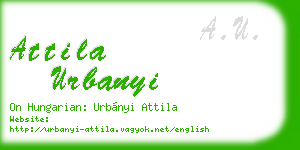 attila urbanyi business card